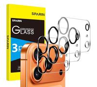 SPARIN 3 Pièces Protecteur d'Objectif de Caméra Compatible avec iPhone 17 Pro, Caméra Verre Trempé, Clarté HD, Compatible Coque, Résistant aux rayures