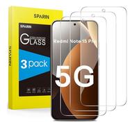 SPARIN 3 Pièces Verre Trempé Compatible avec Xiaomi Redmi Note 15 Pro 5G (No 4G), Protection écran Pour Redmi Note 15 Pro 5G, Anti Rayures, Ultra Résistant, sans Bulles