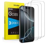 SPARIN 3 Pièces Verre Trempé pour iPhone 17/ iPhone 17 Pro/iPhone 16 Pro 6,3 Pouces, Protection écran sans Bulles, 9H Dureté, 2.5D Vitre Protecteur, HD