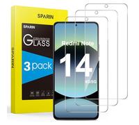 SPARIN 3 Pièces Verre Trempé pour Xiaomi Redmi Note 14 4G/5G (PAS Pro) 6,67 Pouces, Protection écran pour Redmi Note 14 4G/5G, Dureté 9H, Sans Bulles, HD