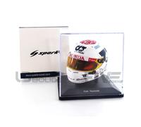 Spark Mini casque Yuki Tsunoda 2023 édition spéciale GP japonais, blanc/rouge/bleu avec étui et support