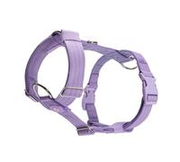 Spark Paws Harnais anti-traction pour chiens de grande taille, harnais robuste pour chiens de grande taille et fort, réglable, dos nu rembourré en forme de Y avec clip avant - Violet - Taille M