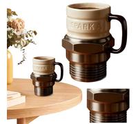 Spark Plug Mug, 2025 Creative Engine Spark Plug Coffee Mug for Car Lovers, Novelty Stainless Steel Automotive Cup, Unique Mechanic Gift for Men