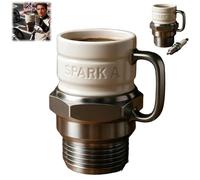 Spark Plug Mug,Ceramic Coffee Cup for Car Lovers,Unique Auto-Inspired Gift,Engine Spark Plug Design,Creative Sparkplug Coffee Mug for Gearheads,Collectors (1)
