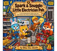 Spark & Snuggle: Little Electrician Pals: A Cute Coloring Book for Adults & Kids with Chibi Animals, Tools, Trucks, and Bright Workshop Scenes