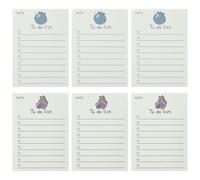 Sparkeads Lot de 100 feuilles de notes de liste de choses à faire, notes de raisin, bloc-notes rectangulaire, bloc-notes pour liste de contrôle quotidienne, bloc-notes hebdomadaire, planificateur de