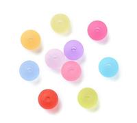 Sparkeads Lot de 100 perles rondes colorées en acrylique givré de 12 mm pour la fabrication de bijoux