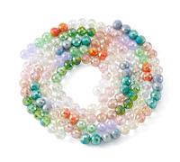 Sparkeads Lot de 144 perles rondes à facettes en verre de 8 mm pour colliers, boucles d'oreilles, bracelets, fabrication de bijoux