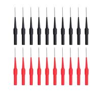 SparkFeng 10 Paires de sondes d’essai à Perforation 26.010, 1,00 mm, sonde Aiguille à Perforation d’Isolation avec Prise Jack de 4 mm, 30 VAC - 60 VDC, 10 A, Accessoire électrique pour la