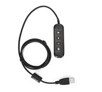 SparkFeng Adaptateur de câble QD de Prise USB H901, Adaptateur de Casque de Centre d'appels avec Volume réglable, Carte Son intégrée pour équipement de Casque 3,5 mm Femelle vers USB mâle, (Grise)