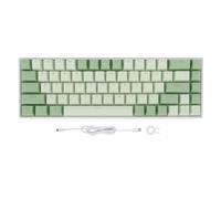 SparkFeng Clavier mécanique 60% à 68 Touches, Clavier Filaire USB à interrupteurs Rouges, Clavier de Gaming rétroéclairé RGB sur Le thème du Matcha, avec câble USB-C détachable, Compatible