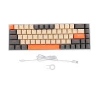 SparkFeng Clavier mécanique à 60%, 68 Touches, Clavier de Jeu Filaire avec rétroéclairage RGB, Clavier Ergonomique à interrupteurs Rouges, Type C, pour Ordinateur avec Port USB, Touches