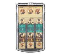 SparkFeng Mini Bloc de Distribution de Porte-fusible ANL à 3 Voies, Calibre 0/2/4 entrée à Calibre 4/8/10 60 A, Bloc de fusibles de Puissance Audio de Voiture en cuivre Haute Performance