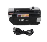 SparkFeng Vidéo C avec écran Couleur 2,4 Pouces, caméscope HD 16MP 1080P, Enregistrement par secousses avec Zoom numérique 16X, TL C Portable avec Remplissage pour Enregistrement de (Black)