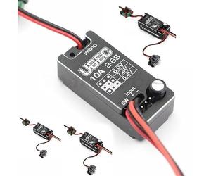 SPARKHOBBY Module de régulateur de Tension ubec 10a étanche 2-6s 6/7.4/8,4v 10a Coque métallique réglable pour hobbywing Bec pour pièces de Voiture rc (4PCS UBEC 10A)