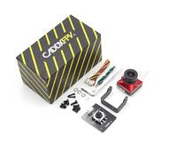 SPARKHOBBY Ratel 2 1200TVL FPV Caméra 1/1,8'' Starlight 165 FOV 2,1 mm NTSC/PAL 16:9/4:3 pour Caddx Commutable 19 x 19 mm Super WDR pour FPV Racing (Ratel v2 Rouge)