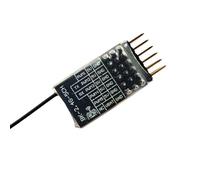 SPARKHOBBY Récepteur elrs 2,4g 5ch pwm expresslrs avec antenne à Tuyau en cuivre 2,0dbi 2,4g protocole pwm/crsf pour Drones à voilure Fixe rc FPV (1PC BK ELRS 5CH PWM)