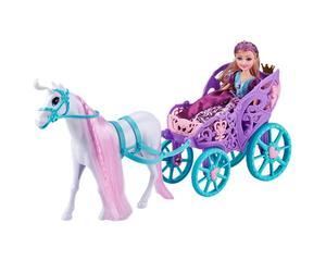 Sparkle Girlz Poupée princesse avec licorne et carrosse 50 cm