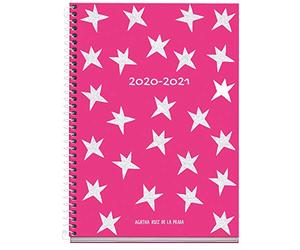 Sparkle Miquelrius Agenda scolaire rigide en spirale 155 x 213 mm Semaine 2020 Rose catalan
