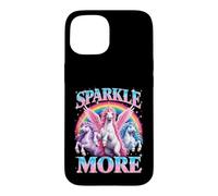 Sparkle More Cute Unicorn Pegasus Rainbow Magical Girl Power Coque pour iPhone 15