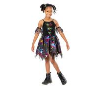 Sparkle Spider Costume Filles Veuve Noire Déguisement Halloween Sorcière Enfants