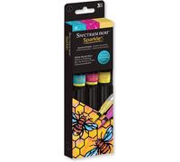 Sparkle Water-Based Fine Micro-Pigment Markers-Pack Of 3-Includes Flexible Brush Nib-Essential Brights, Taille Unique