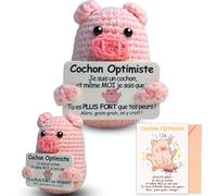 Sparkle x Lab Cochon Positif en français, Peluche Cochon Personnalisée, Patate Français Positive, Cadeau Original & Inspirant, Cadeau Anniversaire pour Homme Femme Enfant Couple Collegue