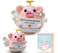 Sparkle x Lab Cochon Positif en français, Peluche Cochon Personnalisée, Patate Français Positive, Cadeau Original & Inspirant, Cadeau Anniversaire pour Homme Femme Enfant Couple Collegue