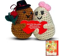 Sparkle x Lab Patates Enlacées Amoureuses Cadeau Romantique pour Saint-Valentin, Anniversaire, Mariage, Déco de Mariage, Patate Française Positive, Cadeau Original & Amusant