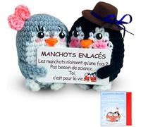 Sparkle x Lab Pingouins Amoureux, Cadeau Romantique, Saint-Valentin Anniversaire Mariage Noces, Cadeau Mariage, Cadeau Original & Amusant, Patate français Positive, Cadeau Anniversaire Femme Homme