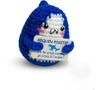 Sparkle x Lab Requin Positif en français, Patate Français Positive, Idée Cadeau Originale & Amusante, Anniversaire, Collègue, Famille ou Ami, Déco Maison Fun et Inspirante, Poupée Humour Motivation