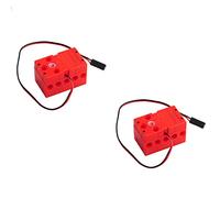 Sparkleiot Geekservo 2 kg Rotation continue à 360 degrés Moteur programmable Double arbre de sortie Compatible avec les blocs de construction standard pour Microbit Raspberry Pi (lot de 2)
