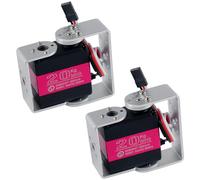 Sparkleiot RDS3218 Lot de 2 servomoteurs numériques à deux axes 20 kg avec support en U, angle réglable, engrenage métallique étanche IP66 pour robot télécommandé (270 degrés)