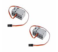 Sparkleiot Servo 360° 2 kg programmable Mini Geekservo Servo Arbre Double Sortie pour Micro:bit Raspberry Pi (2/4 pièces) (Gris)