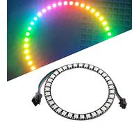 Sparkleiot WS2812 - Anneau LED adressable 35 bits avec câble connecteur SM2.54-3P, DC5V WS2812B 5050 RGB LED avec driver intégré Pixels contrôle individuel pour Arduino ESP8266 Nodemcu