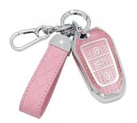 SparkleJoy Coque Clé Voiture TPU avec Porte-Clés en Cuir,Etui Clé Étui ompatible avec