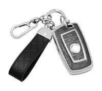 SparkleJoy Coque de protection pour e voiture avec porte-clés compatible avec BMW Série 1/2/3/4/5/6/7 X1 X3 X4 M3 M4 M5 F10 F20 F25 F30 F80 520 525 116i 118i 320i, Noir , 8 x 14 x 0.1 cm