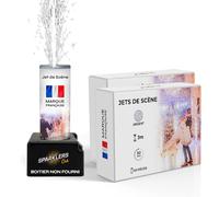 SPARKLERS CLUB 10 Jets de Scène couleur Argent à Étincelles 3 Mètres 30 Secondes pour Intérieur et Extérieur - Couleur Or ou Argent - Idéal Mariage, Soirée, Anniversaire - Pack Artifice Catégorie F1