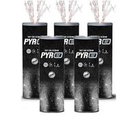 SPARKLERS CLUB 5 Jets de Scène Premium Pyrotech PRO SANS ODEUR SANS FUMÉE - Nouveauté 2024 Jet de scène Artifice d'Intérieur à Étincelles Froides pour Mariage - Design VIP - Catégorie F1 (2 M 30 SEC)