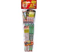 SPARKLERS CLUB Assortiment de 27 Feux d'artifice Sachet Junior Mix, Volcan, tourbillons Volants et Compact. Idéal pour Vos évènements, pour Enfant & Adulte, Effet Garanti - Catégorie F1