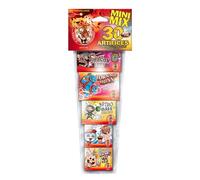 SPARKLERS CLUB Assortiment de 30 PETARDS et Feux d'artifice 5 Sortes de Petits artifices pour s'amuser. 5 boîtes. Idéal pour Vos évènements, pour Enfant & Adultes, Effet Garanti - Catégorie F1