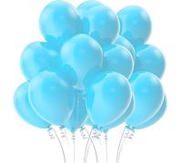 SPARKLERS CLUB Ballon de Baudruche couleur - Lot de 100 Ballons 26cm en Latex 100% BIODÉGRADABLES - Idéal pour évènement, Mariage, Anniversaire, Baptème, Facile à Gonfler (Bleu Clair)
