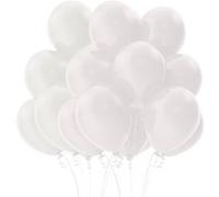 SPARKLERS CLUB Ballon de Baudruche couleur - Lot de 100 Ballons 26cm en Latex 100% BIODÉGRADABLES - Idéal pour évènement, Mariage, Anniversaire, Baptème, Facile à Gonfler (Blanc) Autre G