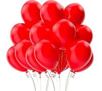 SPARKLERS CLUB Ballon de Baudruche couleur - Lot de 100 Ballons 26cm en Latex 100% BIODÉGRADABLES - Idéal pour évènement, Mariage, Anniversaire, Baptème, Facile à Gonfler (Rouge)