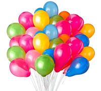 SPARKLERS CLUB Ballon de Baudruche couleur - Lot de 100 Ballons 26cm en Latex 100% BIODÉGRADABLES - Idéal pour évènement, Mariage, Anniversaire, Baptème, Facile à Gonfler (Multicolore)