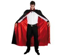 Sparklers Club Cape Dracula Halloween Réversible 152 cm Polyester | Polyester Satiné, Réversible Noir et Rouge, Longueur 152 cm, Col Montant, Cordon Fixation, Adulte Unisexe