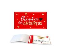 SPARKLERS CLUB Chéquier des Amoureux, 6 Chèques pour saint-valentin en amoureux, idéal pour Saint Valentin, Fête à thème