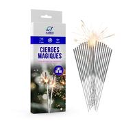 SPARKLERS CLUB Cierge Magique 40 Secondes 14/18cm, Lot de 60 | Noir & Or, Déco gâteau anniversaire mariage