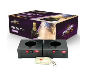SPARKLERS CLUB Déclencheur pour Jets de Scène 2 bases + 2 Télécommandes - Système d'Allumage kit 2 stations pour artifice, jet de scene étincelle lumineuse - LIVRAISON 24/48H