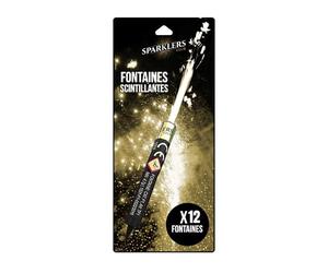 Sparklers Club Fontaines à Gâteaux Scintillantes - Lot de 12 - Durée 60 Secondes pour Gâteaux et Bouteilles de Champagne, Bougie Lumineuse d'Ambiance pour Anniversaire 1 Minute - Catégorie F1